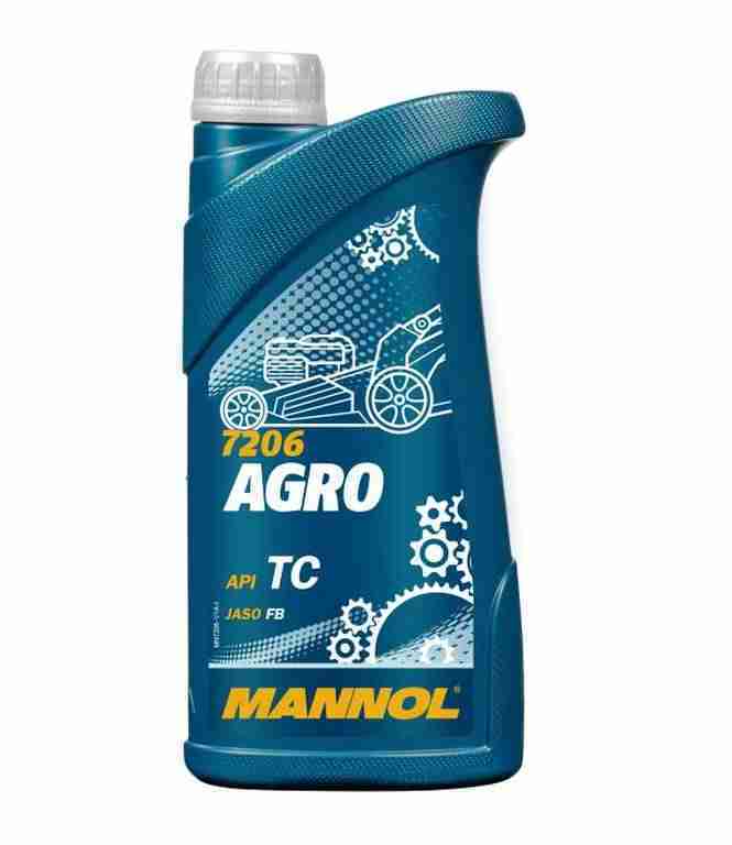 Моторное 2-ух тактное масло Mannol Agro API TC 1л
