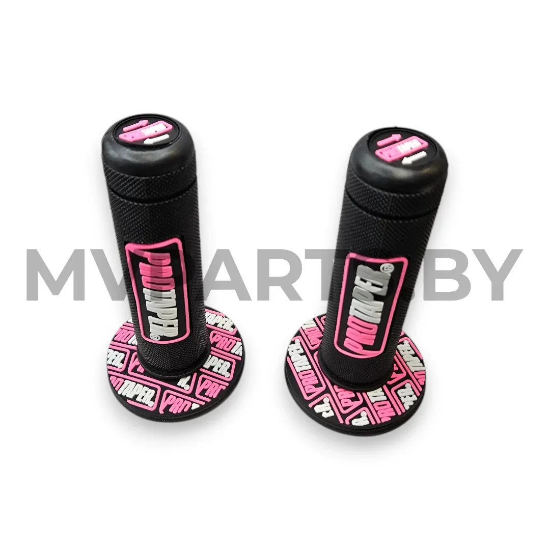 Грипсы руля 22мм PROTAPER (черно-розовые)