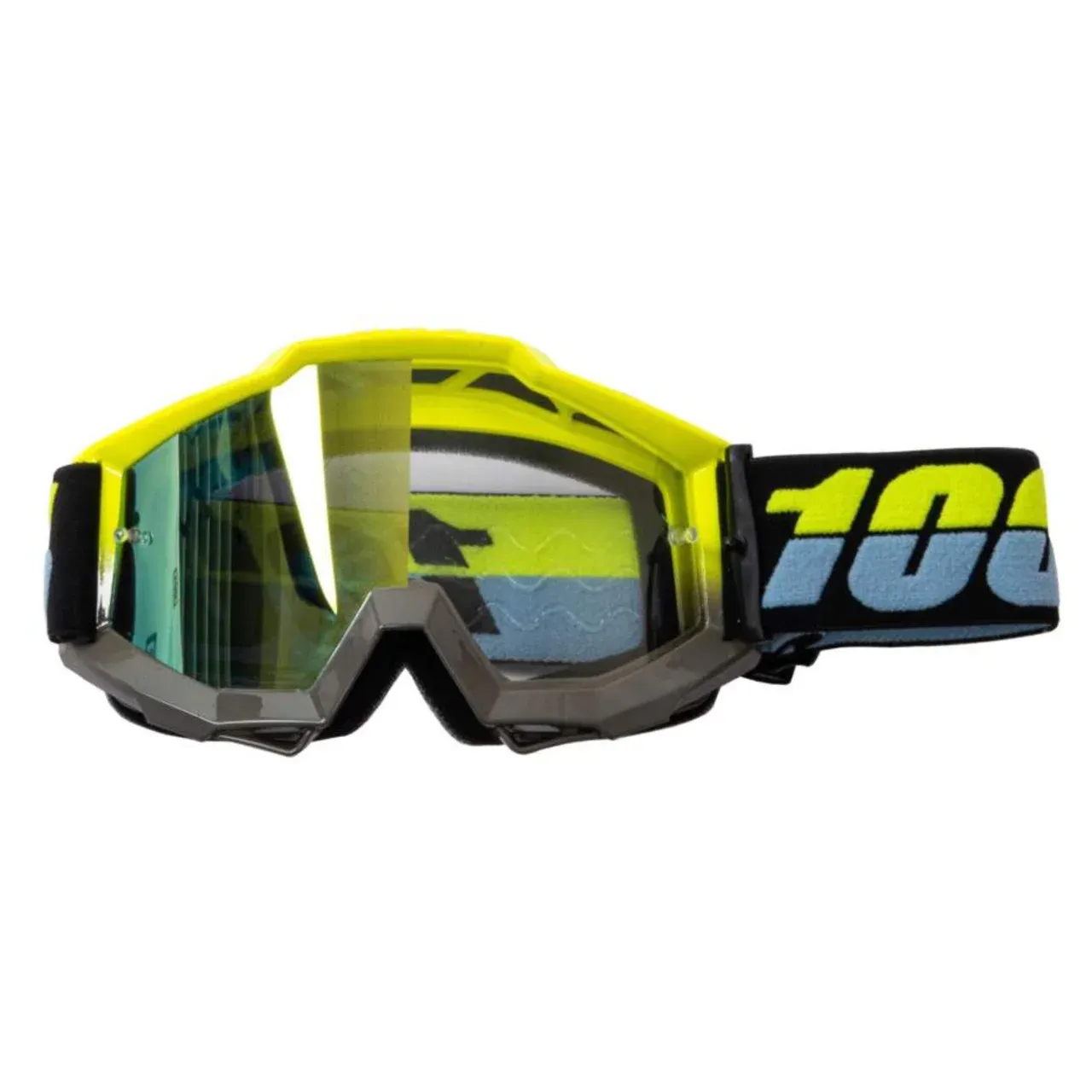 Очки мотокросс 100% черно-желтые