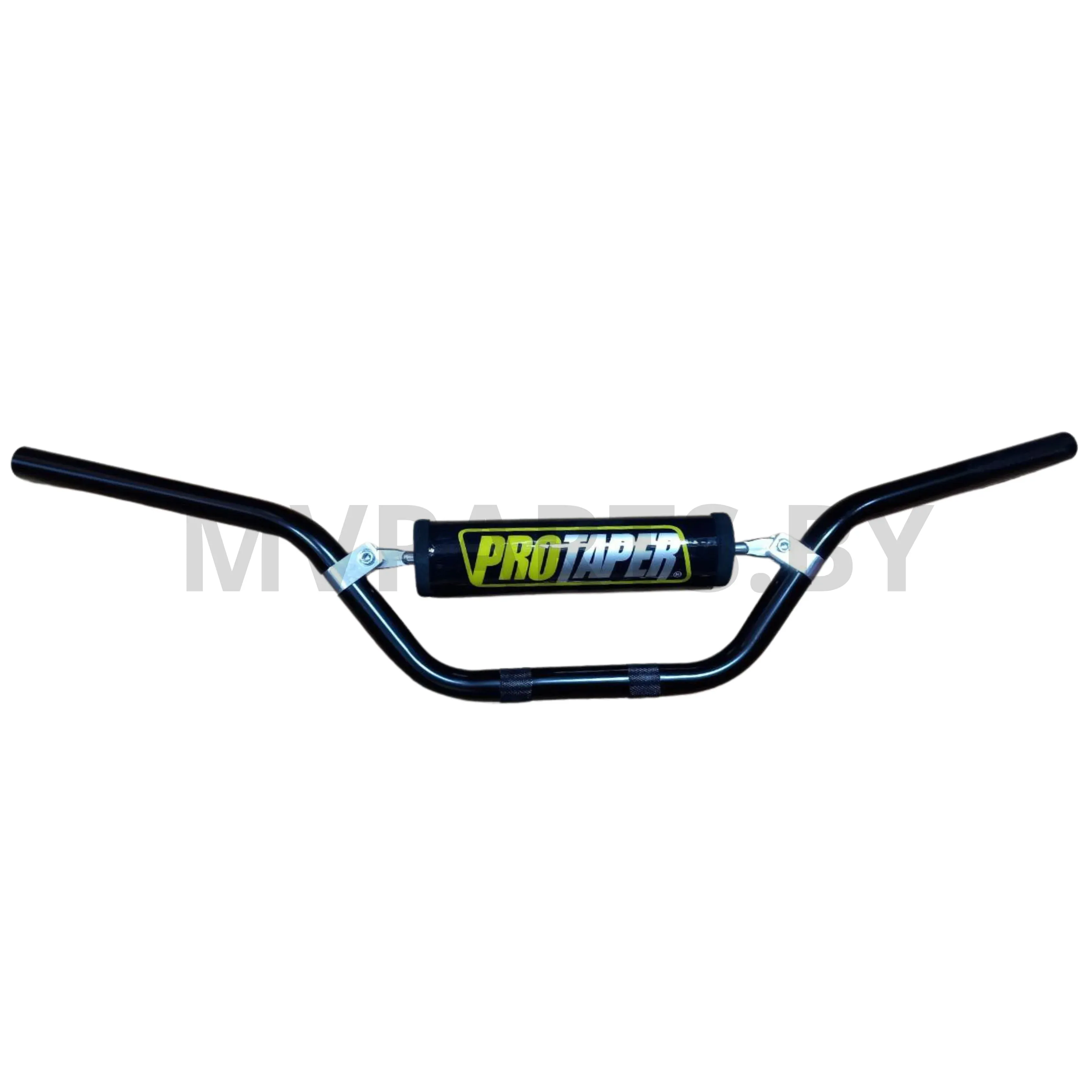 Руль черный с перекладиной - защитной накладкой 22 мм