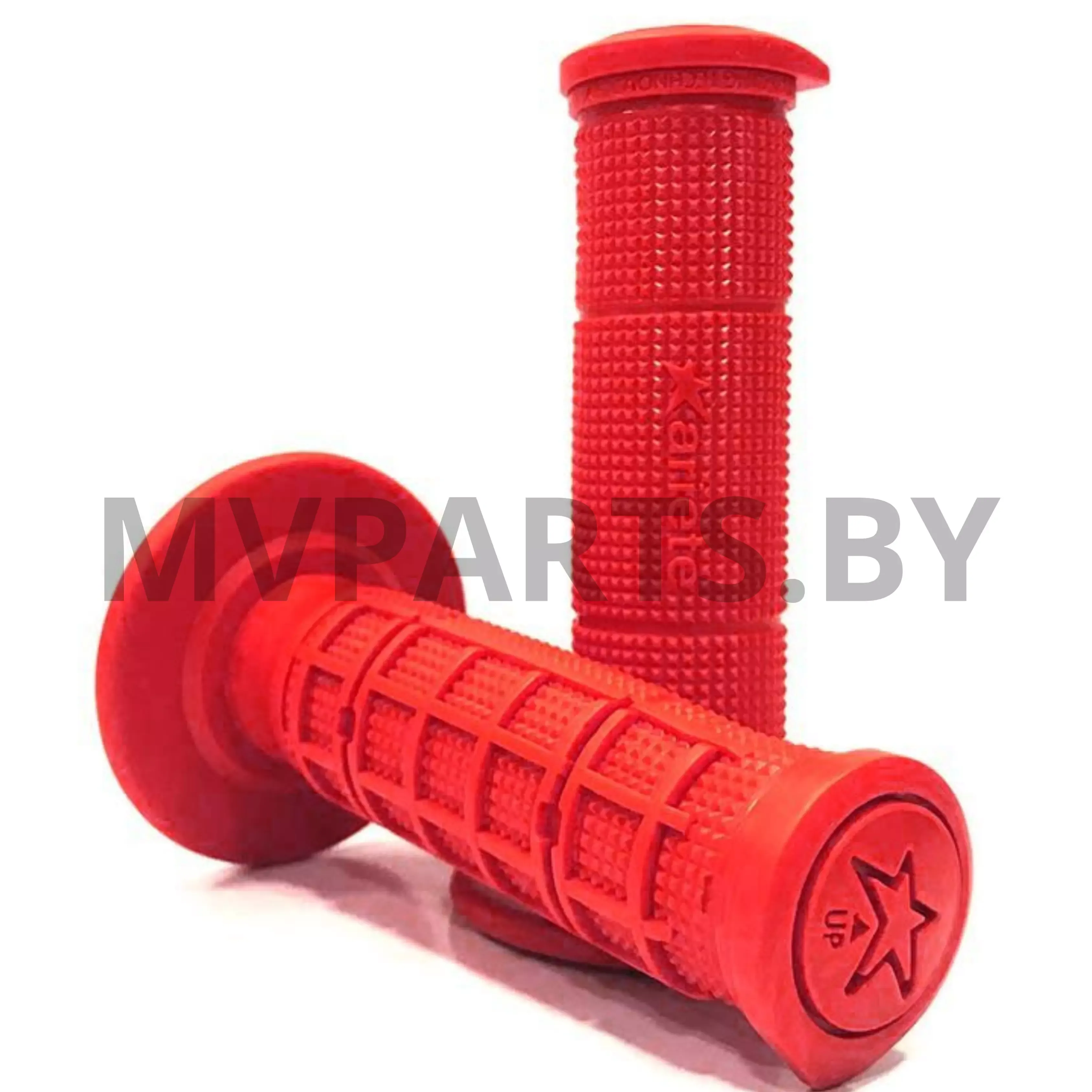 Грипсы руля Ariete HALF WAFFLE красные 