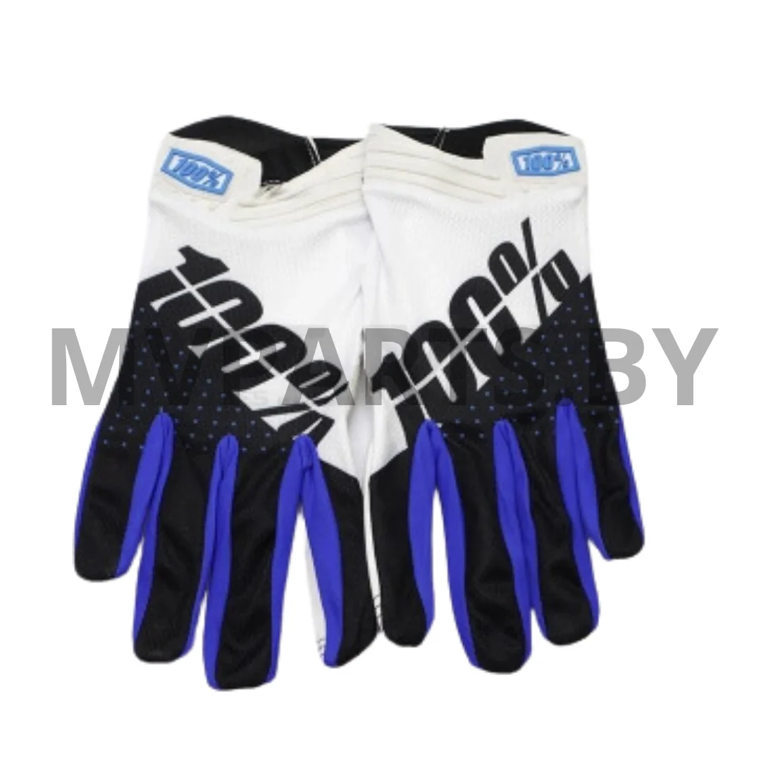 Мотоперчатки кроссовые 100% черно-синие (BLUE) XL